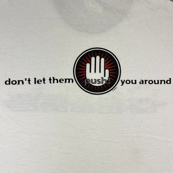 Vintage Disney Movie T-Shirt Adult XL White Animation Pixar Push You Around 90s - Picture 7 of 14